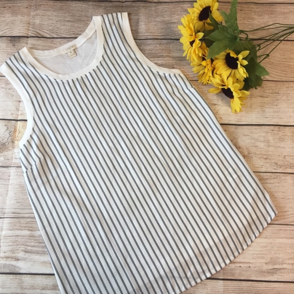 J crew pinstriped tank